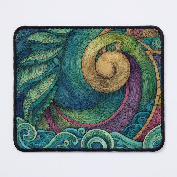 Item preview, New Zealand Māori Paua Pattern Koru Design 755 designed and sold by GrinGalore.