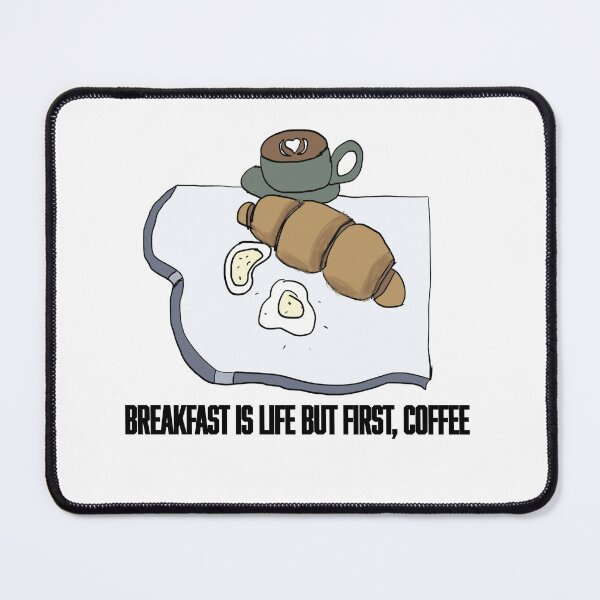 Item preview, Breakfast Coffee, Egg & Croissant Illustration designed and sold by Najomiartstudio.