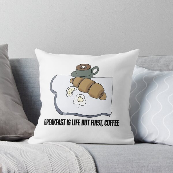 Item preview, Breakfast Coffee, Egg & Croissant Illustration designed and sold by Najomiartstudio.