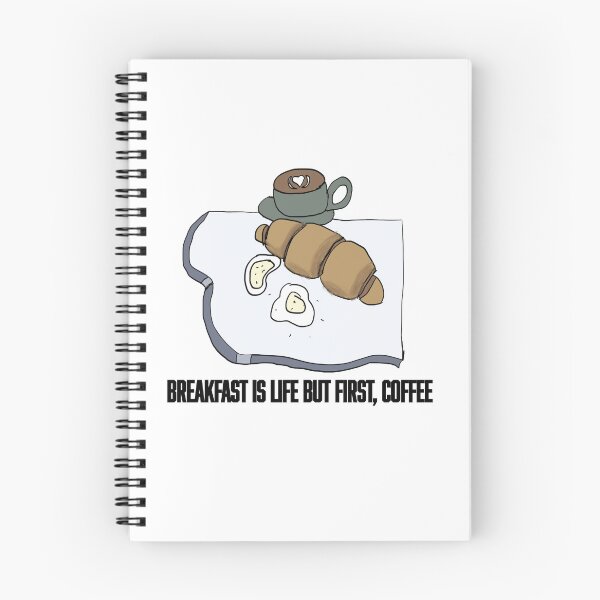 Item preview, Breakfast Coffee, Egg & Croissant Illustration designed and sold by Najomiartstudio.