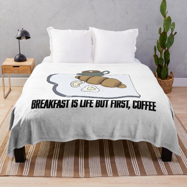 Item preview, Breakfast Coffee, Egg & Croissant Illustration designed and sold by Najomiartstudio.