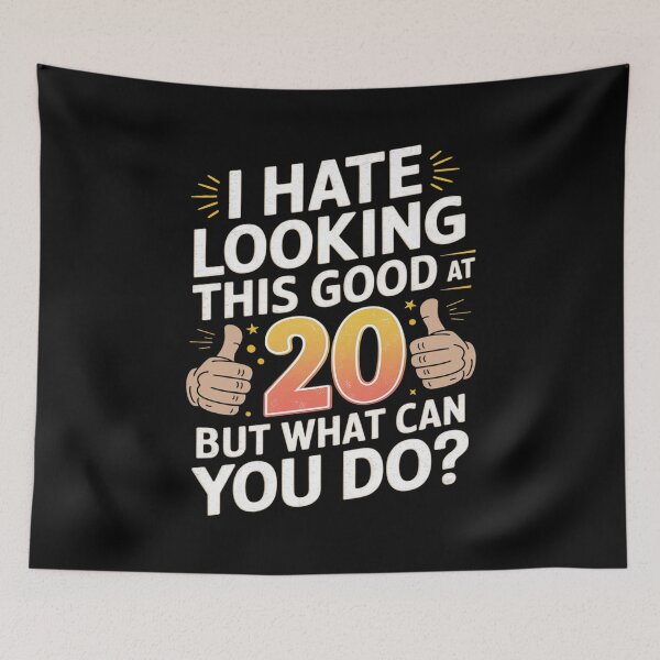 Item preview, I Hate Looking This Good At 20 Years, Mens 20th Birthday  designed and sold by AquaKiev.