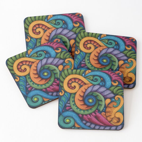 Item preview, New Zealand Māori Paua Pattern Koru Design 756 designed and sold by GrinGalore.