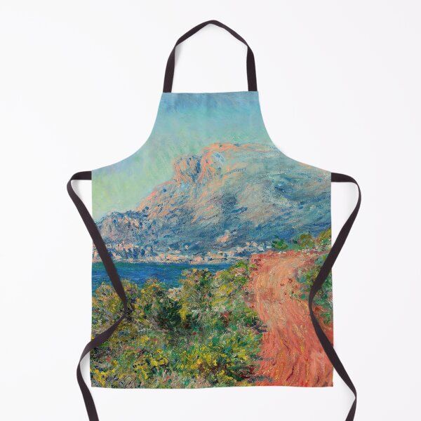 Item preview, La Route Rouge Pres De Menton by Claude Monet: Coastal Impressionist Poster designed and sold by artofuniverse.
