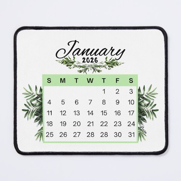Item preview, January 2026 Calendar Plant Design designed and sold by iRenza.