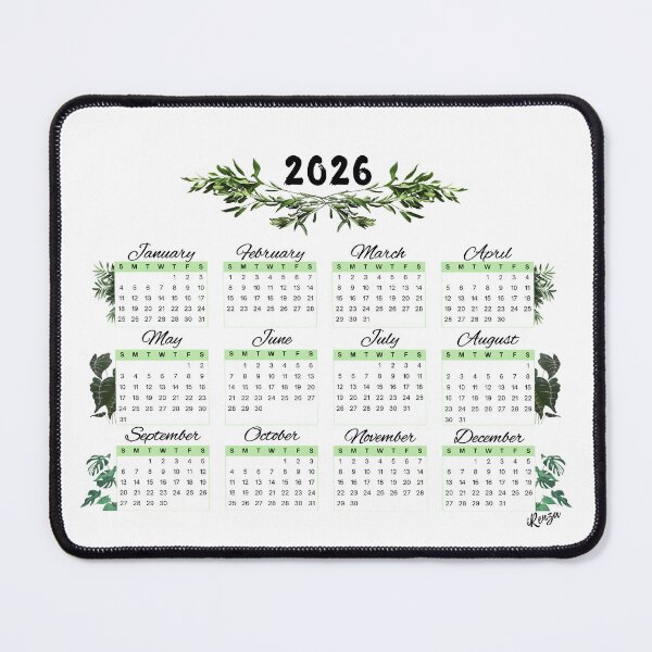 Item preview, 2026 Yearly Calendar Plant Design designed and sold by iRenza.