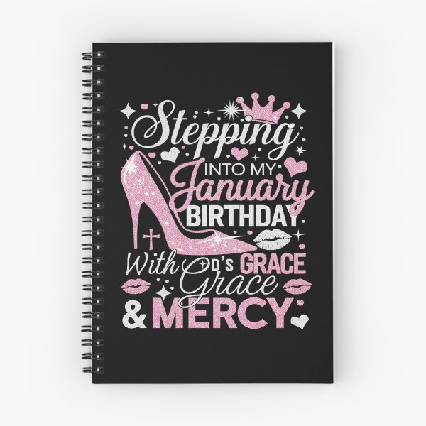 Item preview, Stepping Into My January Birthday With Gods Grace And Mercy  designed and sold by MarryIsMonth.