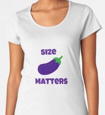 Eggplant Purple Size Matters Funny Women's Premium T-Shirt