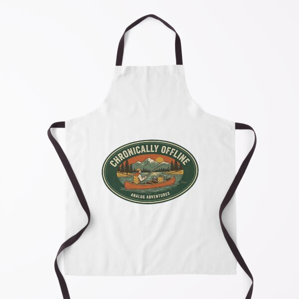 Item preview, Chronically Offline Fishing Badge – Analog Adventures Vintage Patch designed and sold by KERK Art and Design.