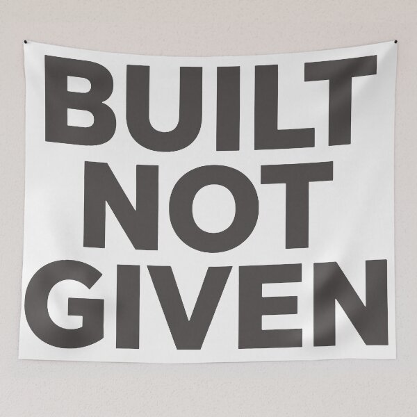 Item preview, BUILT NOT GIVEN – Bold Minimalist Motivation Typography designed and sold by andry01.