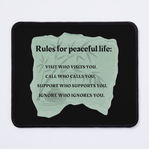Item preview, Rules for peaceful life designed and sold by JokeAndStyle.