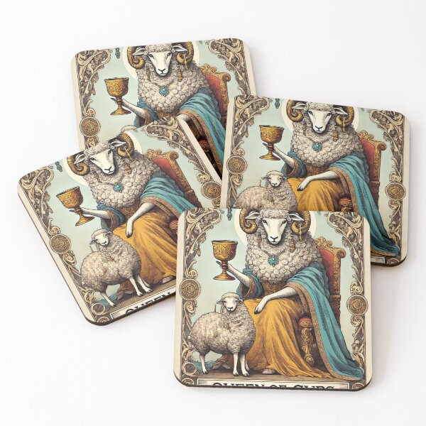 Item preview, Sheepism – Queen of Cups Tarot Card designed and sold by Thpoar.