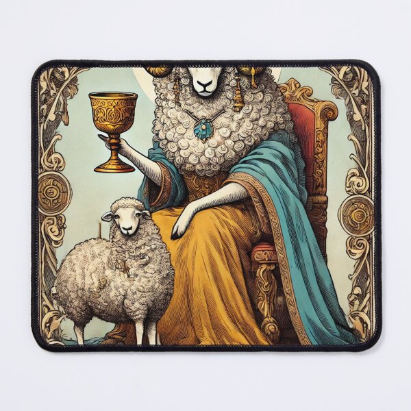 Item preview, Sheepism – Queen of Cups Tarot Card designed and sold by Thpoar.