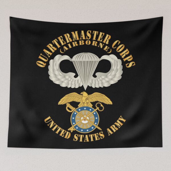 Item preview, Army - Quartermaster Corps w Airborne Badge - Br X 300 designed and sold by Military Insignia Products.