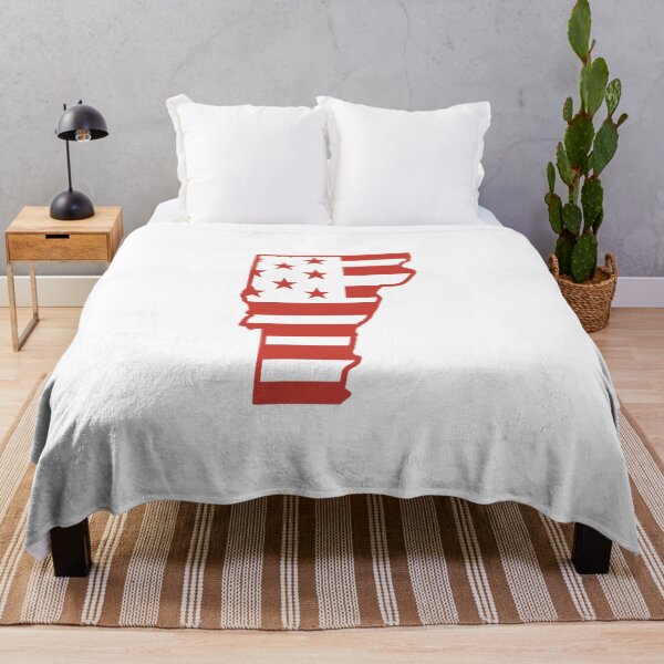 Item preview, Vermont USA Flag Silhouette – Stars and Stripes State Outline designed and sold by Paper Drip.