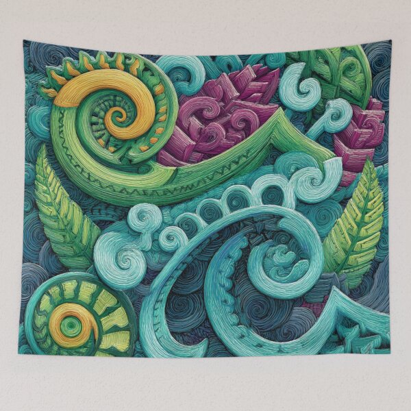 Item preview, New Zealand Māori Paua Pattern Koru Design 757 designed and sold by GrinGalore.