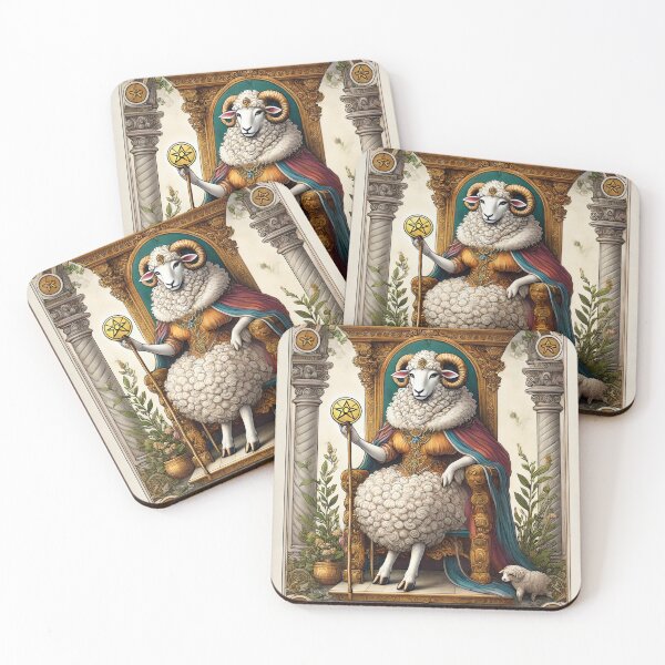 Item preview, Sheepism – Queen of Pentacles Tarot Card designed and sold by Thpoar.