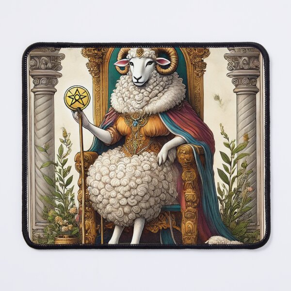 Item preview, Sheepism – Queen of Pentacles Tarot Card designed and sold by Thpoar.