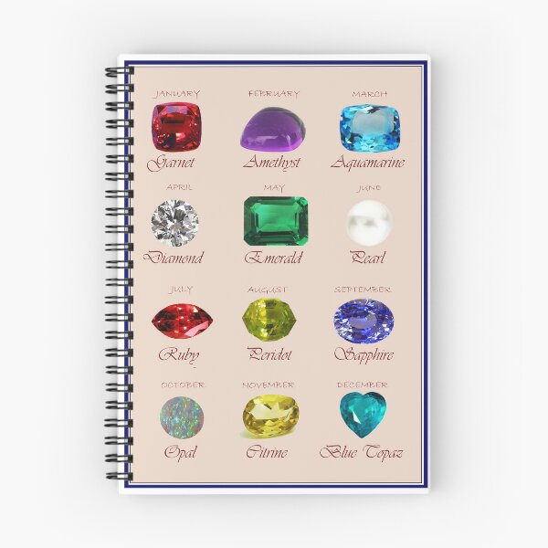 Item preview, Birthstone Chart | Pink Gemstone Design | Digital Download | Crystal Magic | PDF, JPG, 300 dpi designed and sold by DigitalGemArt.