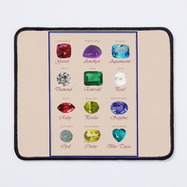Item preview, Birthstone Chart | Pink Gemstone Design | Digital Download | Crystal Magic | PDF, JPG, 300 dpi designed and sold by DigitalGemArt.
