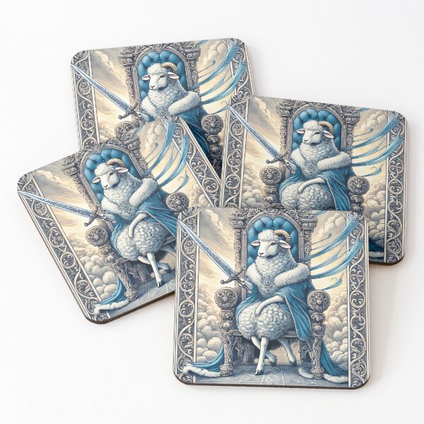 Item preview, Sheepism – Queen of Swords Tarot Card designed and sold by Thpoar.