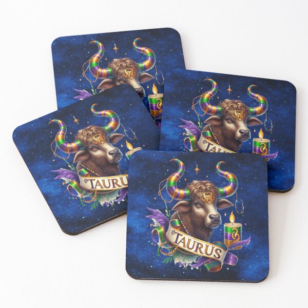 Item preview, Taurus Zodiac – Mardi Gras Power of the Golden Bull designed and sold by MysticOzzy.