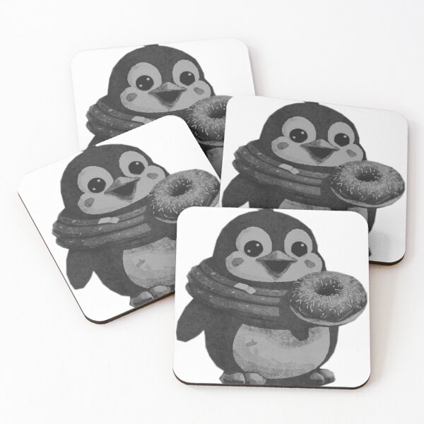 Item preview, Cute Kawaii Penguin with Donut designed and sold by kinpirks.