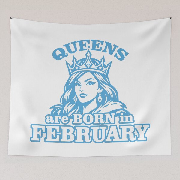 Item preview, Queens Are Born in February – Birthday Queen Crown Illustration designed and sold by TipTop GFX.
