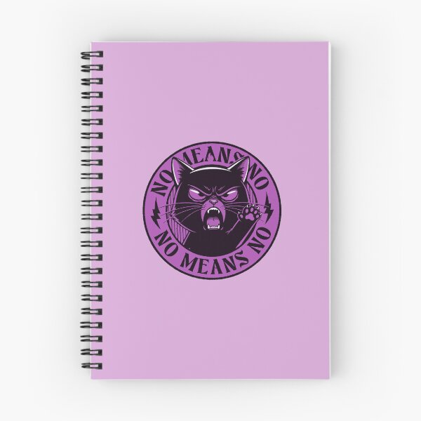 Item preview, No Means No Angry Cat - Feminist Consent Culture designed and sold by sXe-art.