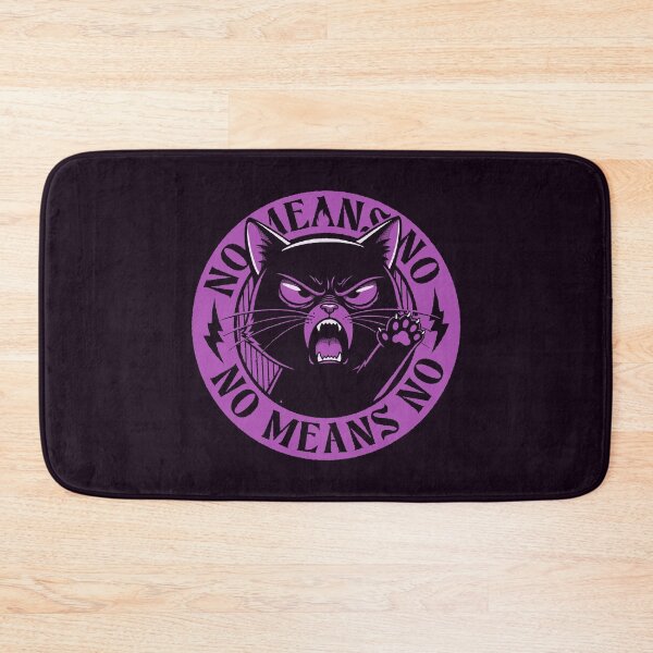 Item preview, No Means No Angry Cat - Feminist Consent Culture designed and sold by sXe-art.