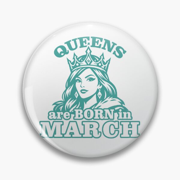 Item preview, Queens Are Born in March – Birthday Queen Crown Illustration designed and sold by TipTop GFX.