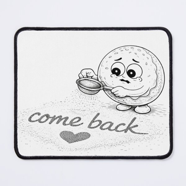 Item preview, Come Back – Sad Donut Heartbreak Illustration, Breakup Quote, Emotional Message designed and sold by ComedyInkFactor.