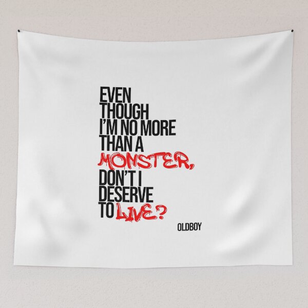 Item preview, Oldboy Quote Typography (I'm no more than a monster) designed and sold by Enea Kelo.