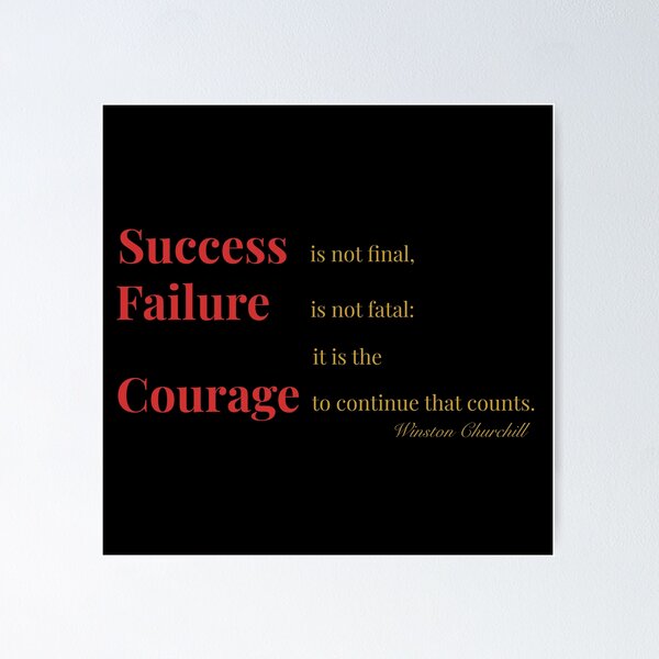 Item preview, Success is not final... - Winston Churchill designed and sold by JokeAndStyle.