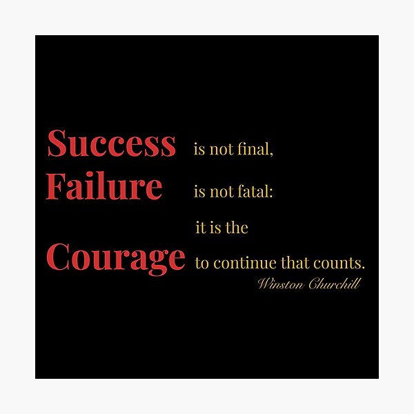 Item preview, Success is not final... - Winston Churchill designed and sold by JokeAndStyle.