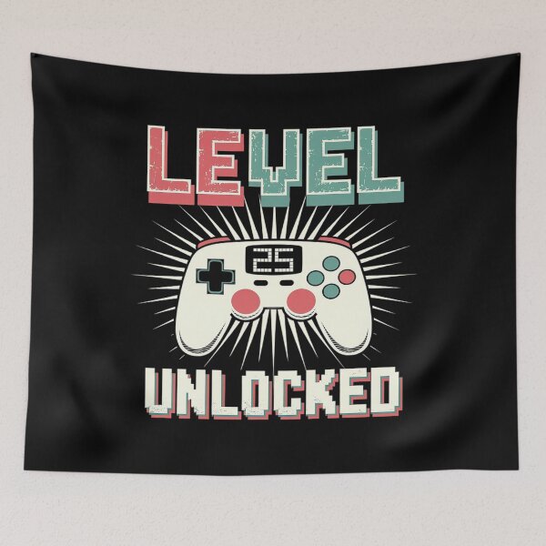 Item preview, Video Games Lover Level 25 Unlocked Gamer 25th Birthday 1  designed and sold by MarkLeedsArt.