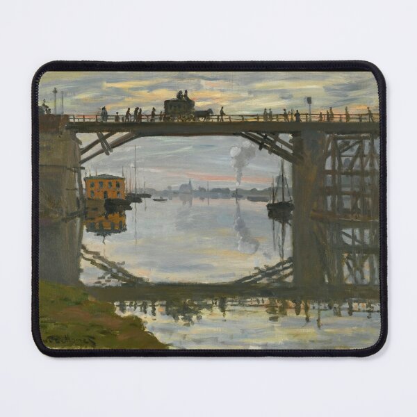 Item preview, Le Pont De Bois by Claude Monet: Industrial Riverside Impressionist Fine Art Print designed and sold by artofuniverse.