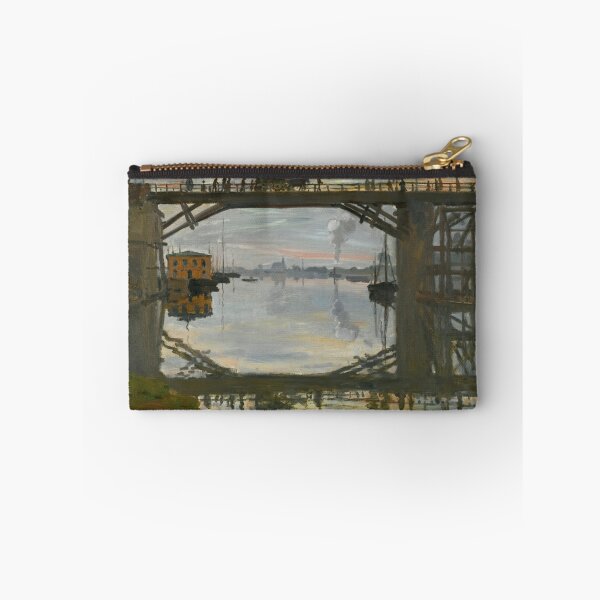 Item preview, Le Pont De Bois by Claude Monet: Industrial Riverside Impressionist Fine Art Print designed and sold by artofuniverse.
