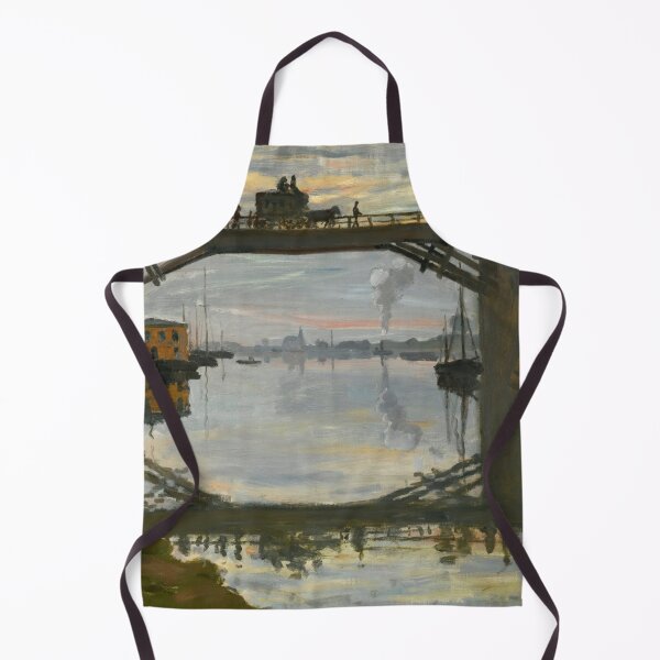 Item preview, Le Pont De Bois by Claude Monet: Industrial Riverside Impressionist Fine Art Print designed and sold by artofuniverse.
