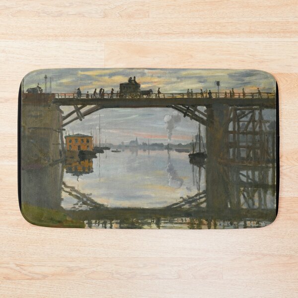 Item preview, Le Pont De Bois by Claude Monet: Industrial Riverside Impressionist Fine Art Print designed and sold by artofuniverse.