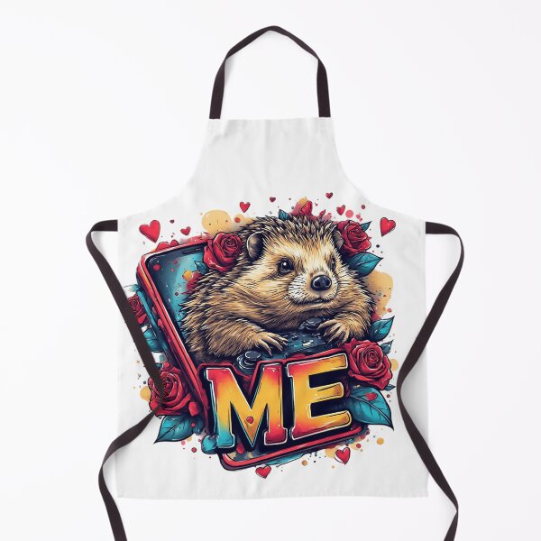 Item preview, Gamer Hedgehog Valentine with Roses and Phone designed and sold by newvisionart191.