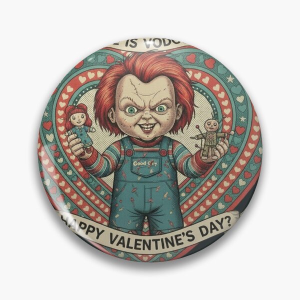 Item preview, Creepy Doll Valentine - Chucky Tattoo Style Art designed and sold by Art's Diner.