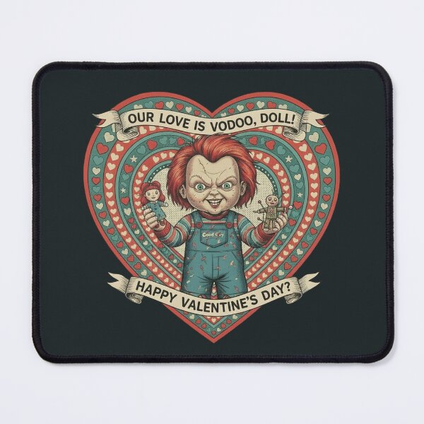 Item preview, Creepy Doll Valentine - Chucky Tattoo Style Art designed and sold by Art's Diner.