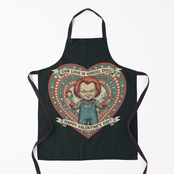 Item preview, Creepy Doll Valentine - Chucky Tattoo Style Art designed and sold by Art's Diner.