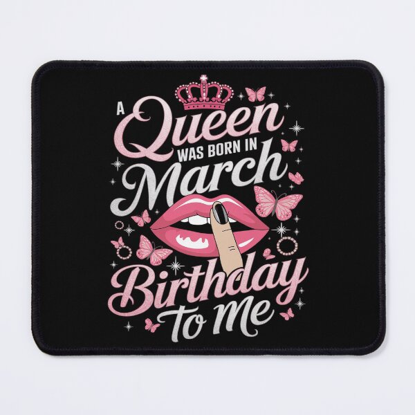 Item preview, Womens A Queen Was Born In March Happy Birthday To Me designed and sold by MarryIsMonth.