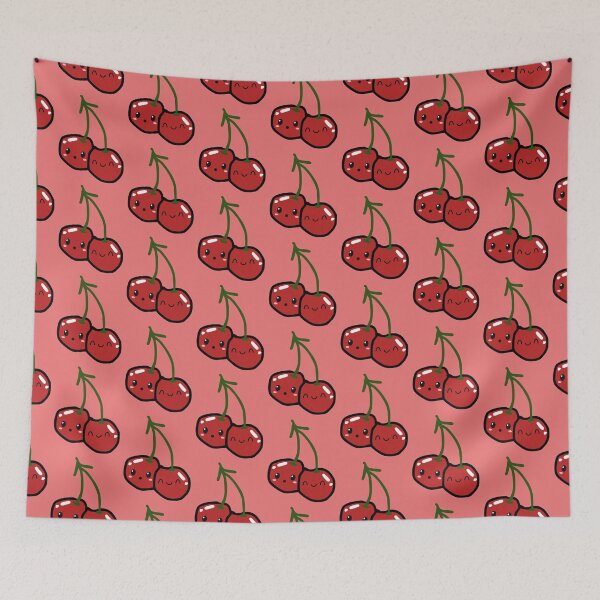 Item preview, A Pair of Cherries - Kawaii Food Pun designed and sold by sunmoonsisters.