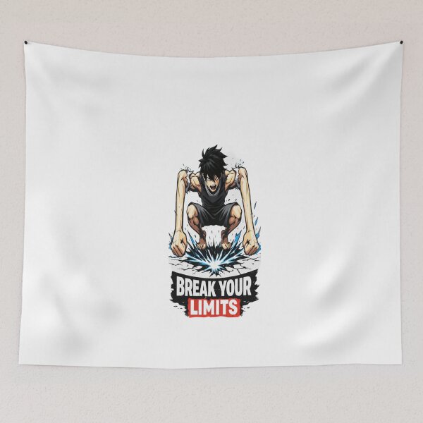 Item preview, Break Your Limits – Anime Workout Motivation Gym Streetwear designed and sold by GloryStyleS.