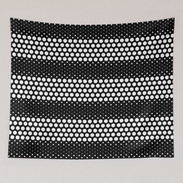 Item preview, Dotwave White Polka Dot on Black designed and sold by POLKAIWERX.