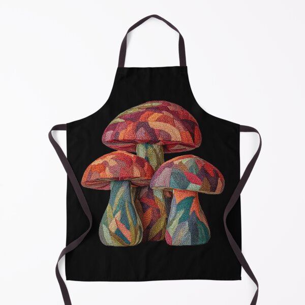 Item preview, Colorful Embroidered Style Mushrooms - Textured Boho Fungi Art designed and sold by skibreck.