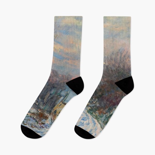 Item preview, Lentree De Giverny En Hiver by Claude Monet: Winter Impressionist Poster designed and sold by artofuniverse.